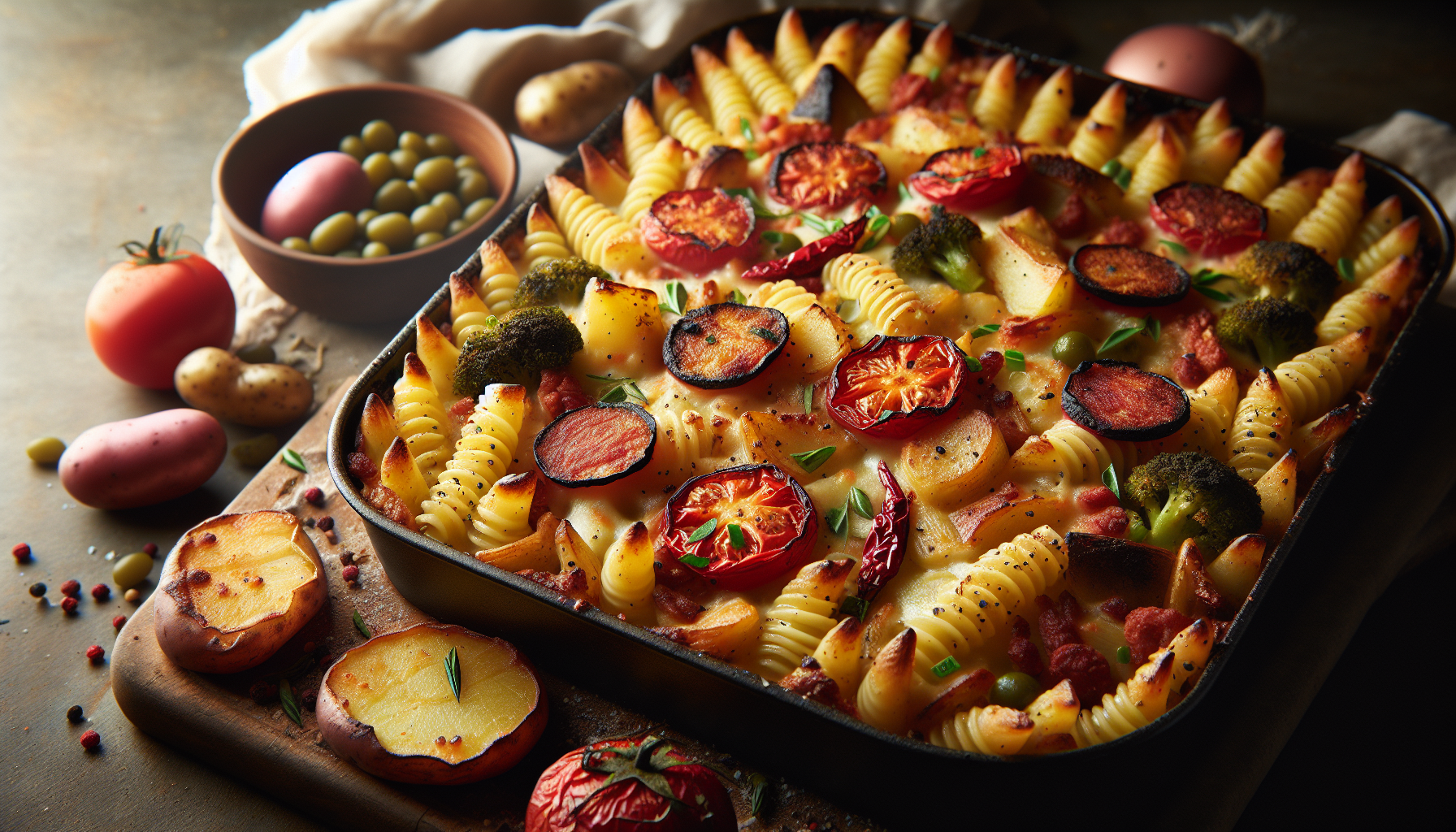 pasta e patate al forno